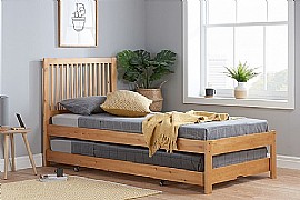 Buxton Trundle Bed- Honey Pine